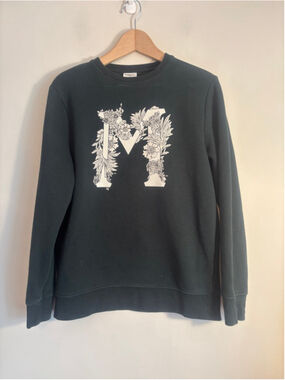 Morris & Co. x H&M Dark Green Floral M Sweatshirt Womens Size Small
